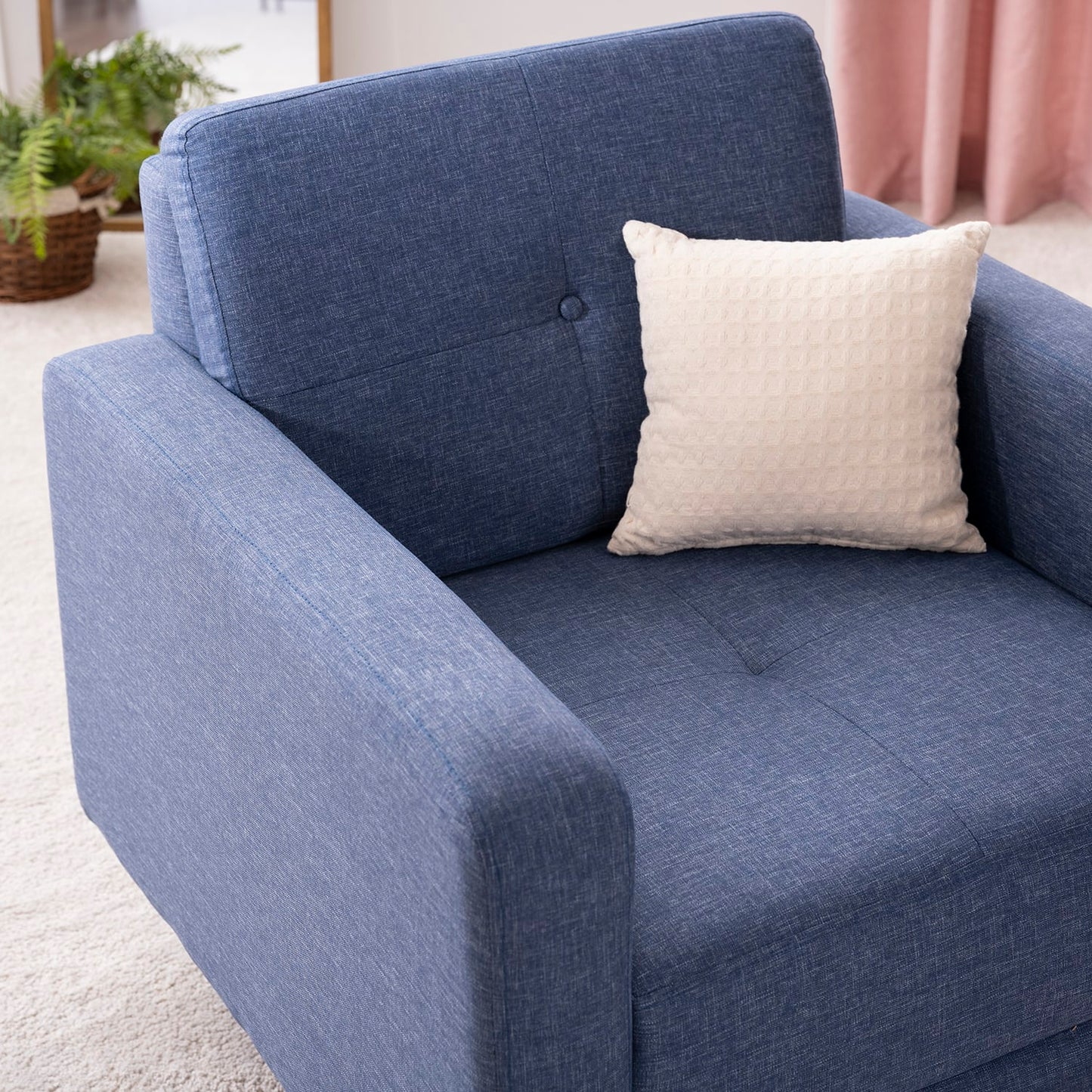 Furwood Single Seater Sofa | Upholstered Sofa | 2 Years Warranty | Comfortable Sofa