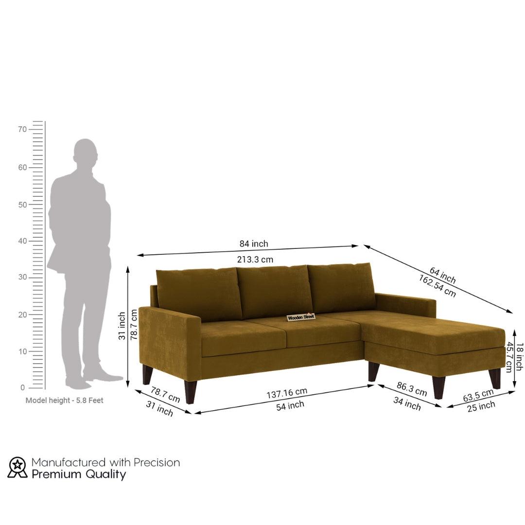 Furwood L Shape Sofa For Living Room | 2 Years Warranty | Ultimate comfort Sofa | Sofa Sets